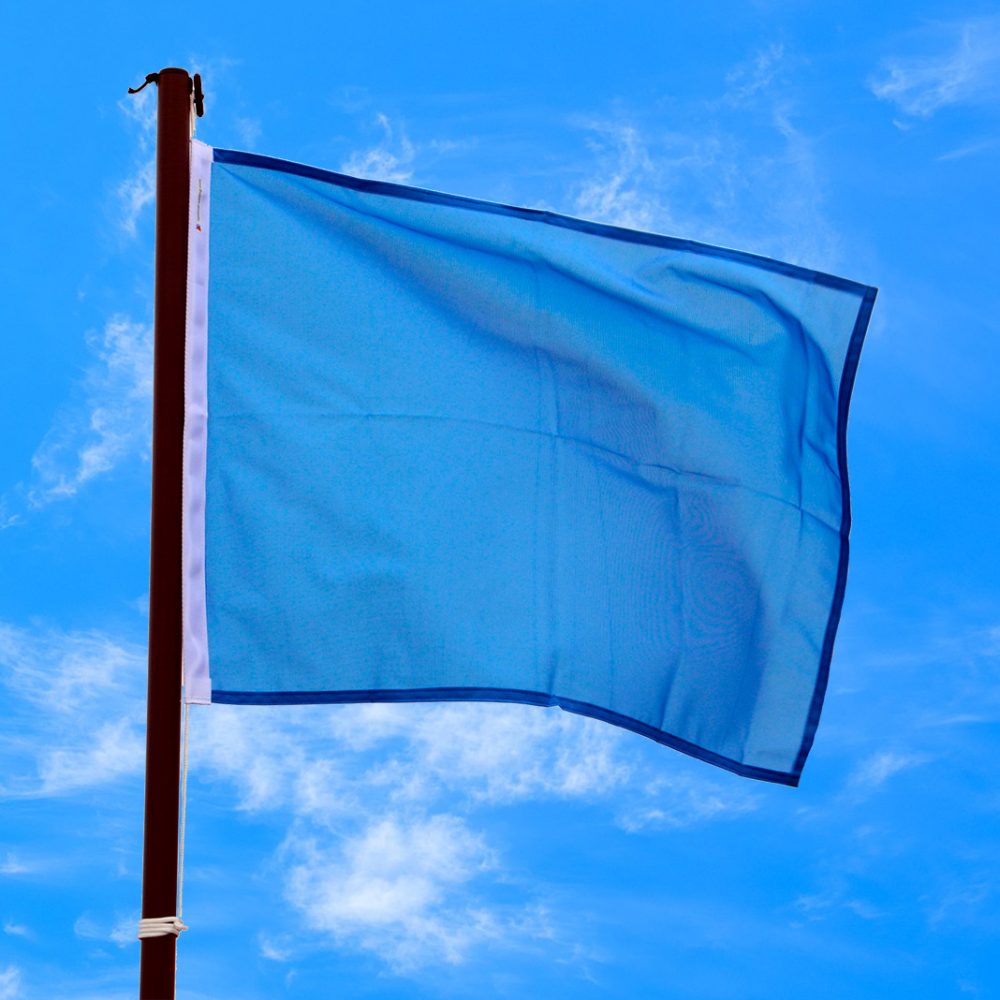 Blau Flagge Blau Zielflagge Regattasegeln Ziellinie Regatta