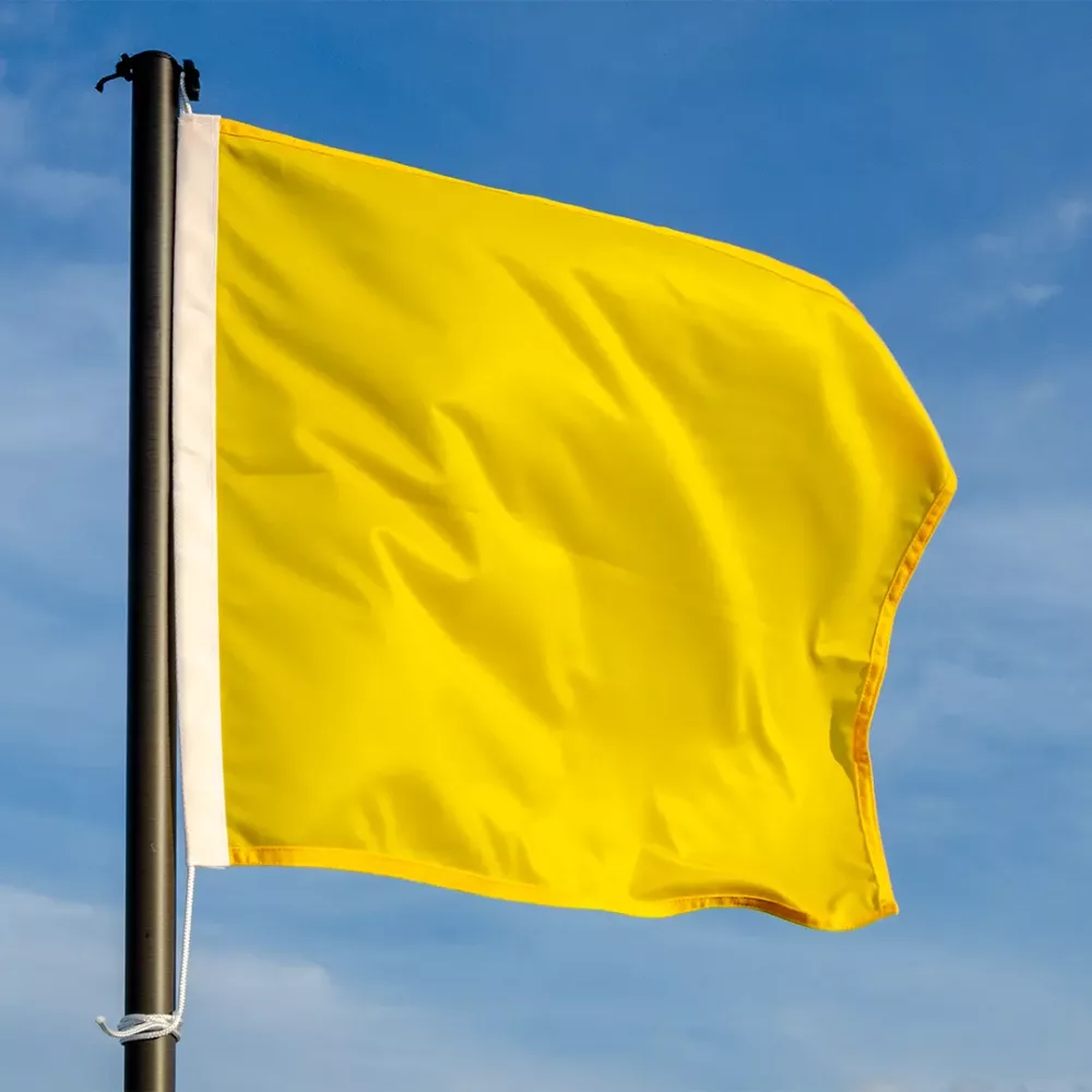 Flag yellow regatta starting boat signal flag plain Yellow course mark